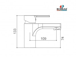 MEDIDAS MONOMANDO LAVABO ROMA BORRAS